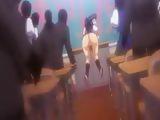 Bondage hentai muzzle gets fingered