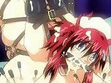 Tortured hentai babe poked hard by a dickgirl