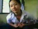Asian Schoolgirls Going Crazy  In A School