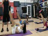 Sexy gym girls groupsex and cum showered