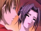 Horny Hentai Brunette Doing Blowjob and Masturbate