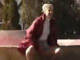 Lady Urinating On Fountain