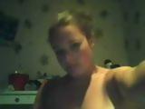 Horny babe fingers her pussy and squirts