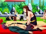 Bigboobed hentai coeds group licking wetpussy and fucking in the outdoors