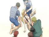 Swimsuit anime bigboobs gangbang in the beach
