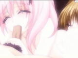 Two japanese anime sharing cock