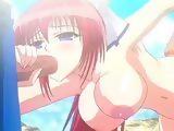 Bigboobs Japanese hentai  gangbanged by bandits