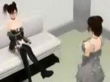 3D hentai  strapon assfucked