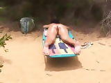 Nude Asian Milf Showing Thick Ass and Cunt in the Dunes.