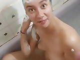 Girlfriend sucking dick in the bathtub 