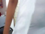 Famous delhi bhabhi wears white sexy dress