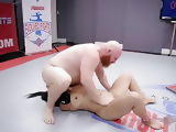 Nude wrestling match and sex fight Song Lee vs Thor