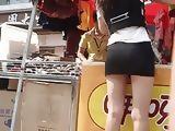 Japanese buying their shoes